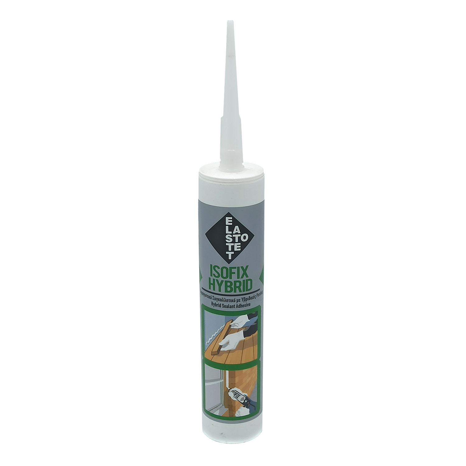 თხევადი ლურსმანი ISOFIX HYBRID WHITE CARTRIDGE 280ml — სილიკონი და ჰერმეტკი